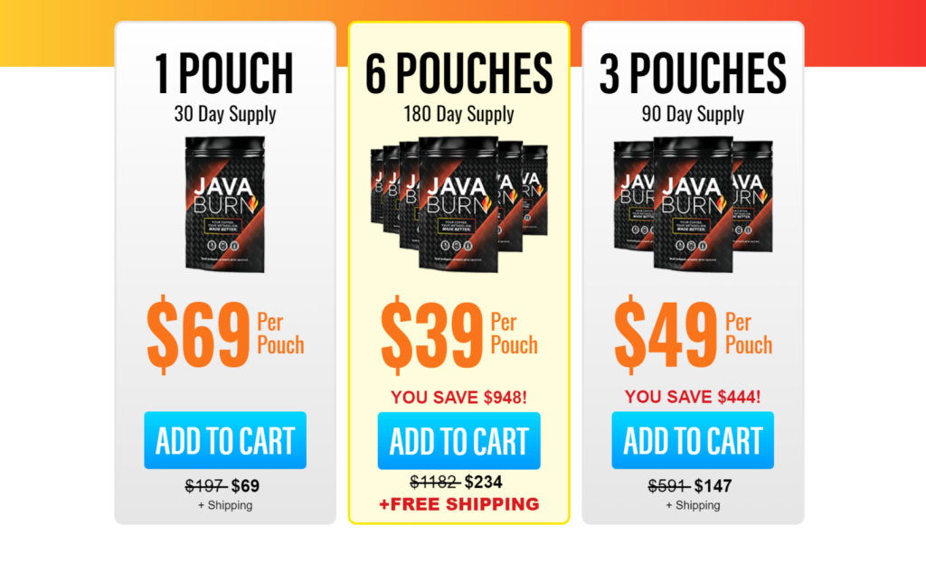 java burn pricing